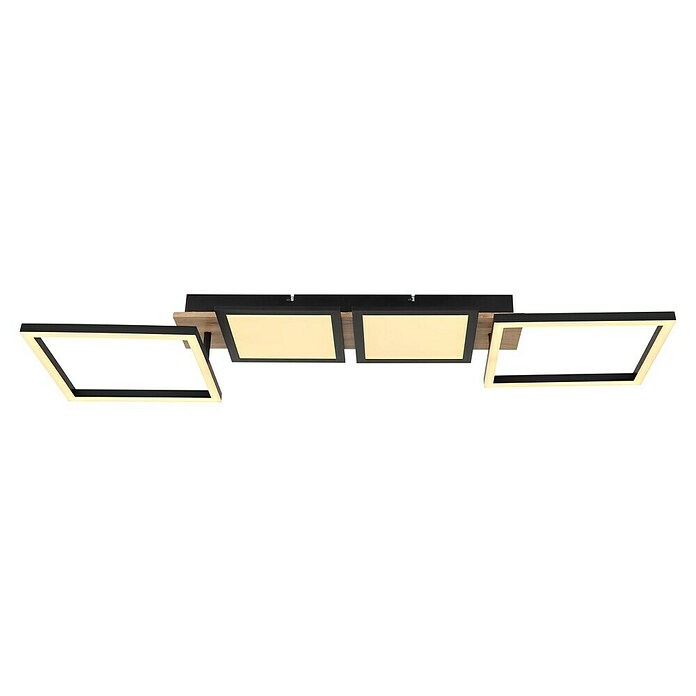 Globo LED stropna svjetiljka Bossy  (36 W, D x Š x V: 100 x 27 x 11 cm, Crna, smeđa, Topla bijela) | BAUHAUS