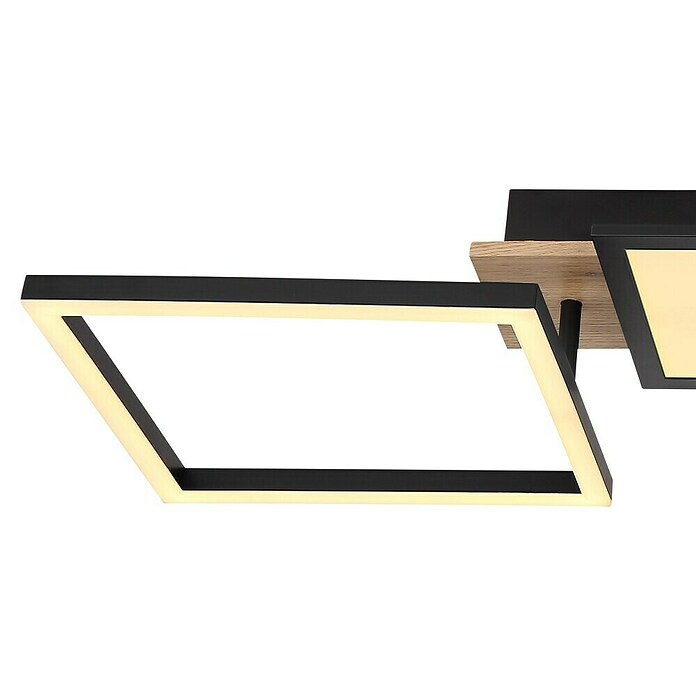 Globo LED stropna svjetiljka Bossy  (36 W, D x Š x V: 100 x 27 x 11 cm, Crna, smeđa, Topla bijela) | BAUHAUS