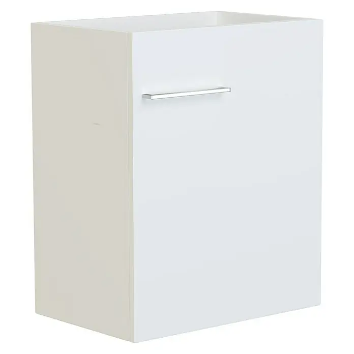 Camargue Espacio Waschtischunterschrank - 50 x 33 x 60 cm, Mira - Weißer Badschrank mit schlichtem, horizontalem Griff. Ideal für moderne Badezimmer und praktische Aufbewahrungslösungen.