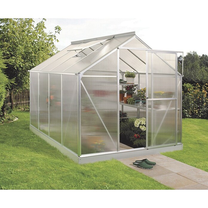 Vitavia Gewächshaus (3,04 x 1,98 x 1,96, Glasstärke: 6 mm, Aluminium)