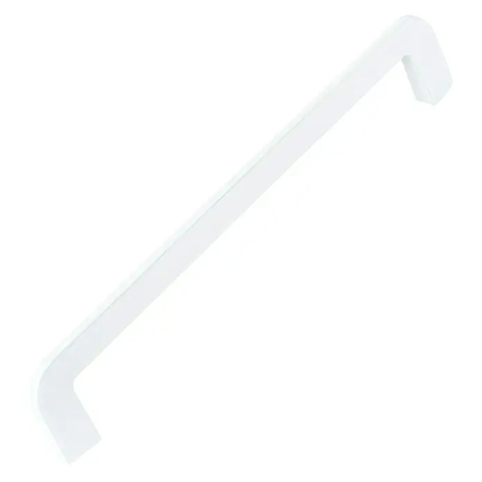 Nesu Tirador para muebles 886021 - L x An x Al: 17,5 x 0,8 x 3,2 cm, Blanco, Distancia entre orificios: 160 mm - Imagen de un tirador de mueble blanco y moderno, ideal para cajones y armarios, destacando un diseño limpio.