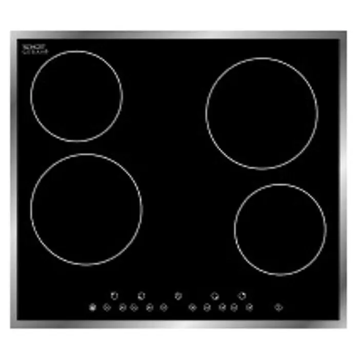 Held Möbel Winkelküche Padua Typ 2 - B x T: 420 x 240 cm, Weiß, Mit Elektrogeräten, Cerankochfeld - Rechteckiges schwarzes Cerankochfeld mit vier Kochzonen und integrierten Touch-Bedienelementen.