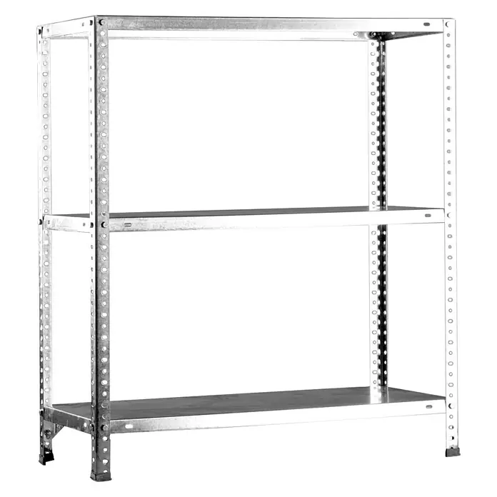 Simonrack Simonclassic Metallregal Advantage - H x B x T: 90 x 90 x 40 cm, Traglast pro Boden: 75 kg, Anzahl Böden: 3 Stk., Schrauben, Silber - Metallregal mit drei Ebenen zur Lagerung und Organisation von Gegenständen im Haushalt oder in der Werkstatt.