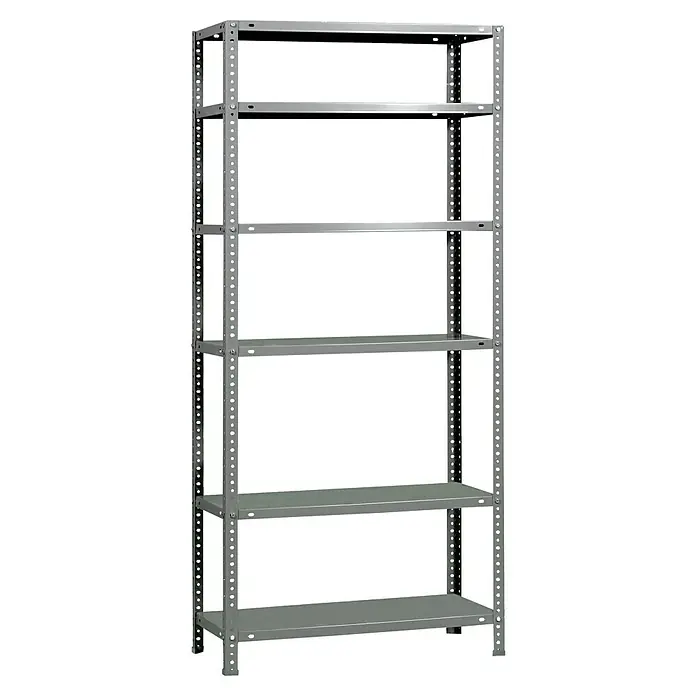 Simonrack Simonclassic Estantería metálica Advantage - Al x An x Pr: 200 x 90 x 30 cm, Capacidad de carga por balda: 75 kg, Número de baldas: 6 ud., Atornillado, Gris - Estantería metálica gris con seis estantes, ideal para almacenamiento y organización. Robusta y compacta para usos versátiles.