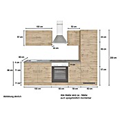 Held Möbel Küchenleerblock Barolo Typ 3 (Breite: 270 cm, Anthrazit, Farbe Korpus: Wotaneiche, Ohne Elektrogeräte) | BAUHAUS