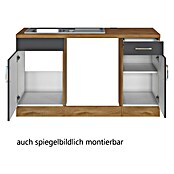 Held Möbel Winkelküche Barolo Typ 7 (B x T: 270 x 210 cm, Farbe Front: Anthrazit, Wotaneiche, Ohne Elektrogeräte) | BAUHAUS