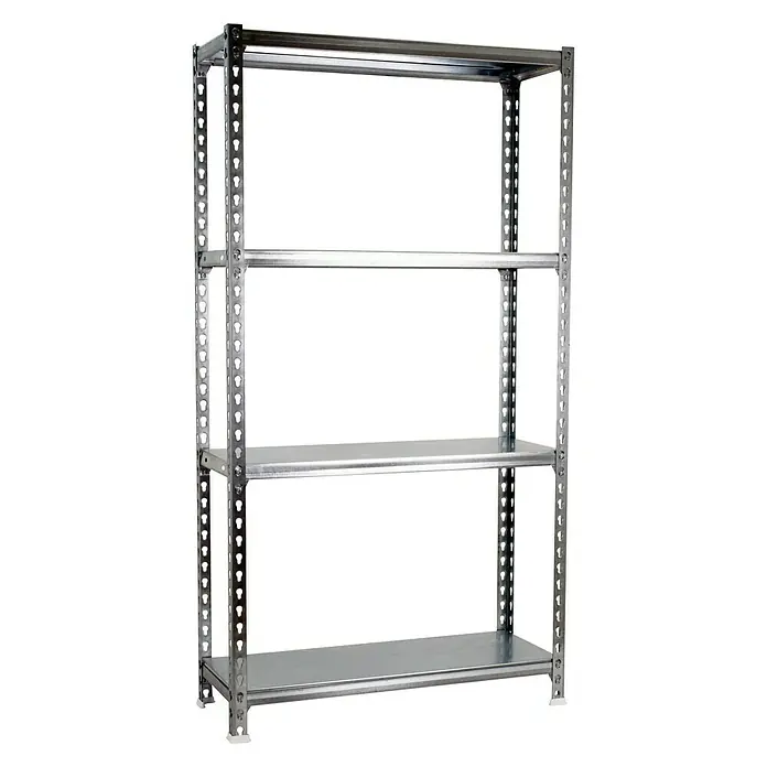 Simonrack Simonclick Estantería metálica Superplus - Al x An x Pr: 150 x 110 x 50 cm, Capacidad de carga por balda: 200 kg, Número de baldas: 4 ud., Inserción, Galvanizado/Galvanizado - Estantería metálica con cuatro estantes, ideal para almacenamiento y organización. Diseño robusto para aplicaciones versátiles.