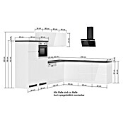 Held Möbel Winkelküche Treviso Typ 2 (B x T: 240 x 300 cm, Weiß, Dekor Arbeitsplatte: Holzoptik, Induktionskochfeld, Mit Elektrogeräten) | BAUHAUS