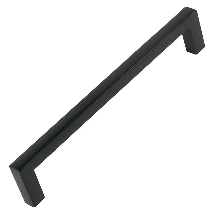 Nesu Tirador para muebles 875022 - L x An x Al: 17 x 0,8 x 2,8 cm, Acero, Negro, Distancia entre orificios: 160 mm - Tirador de armario metálico negro y moderno. Perfecto para cajones y armarios, añade un aspecto elegante.