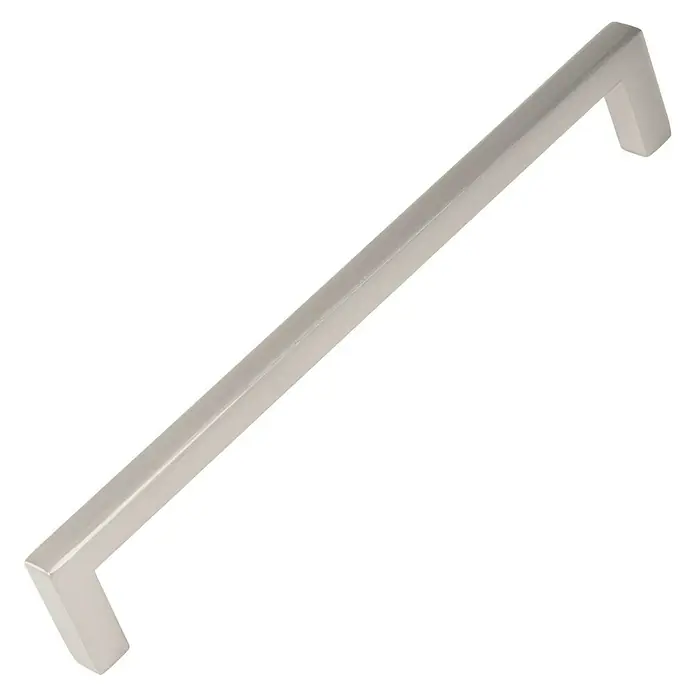 Nesu Tirador para muebles 875025 - L x An x Al: 17 x 0,8 x 2,8 cm, Acero, Acero inoxidable, Distancia entre orificios: 160 mm - Elegantes tiradores de níquel cepillado para muebles y armarios, ideales para mejorar con estilo los espacios habitables con un diseño sencillo.