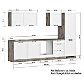 Held Möbel Küchenleerblock Padua (Breite: 300 cm, Weiß, Ohne Elektrogeräte, Für Einbaukühlschrank) | BAUHAUS