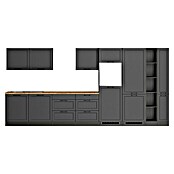 Held Möbel Küchenleerblock Padua (Breite: 420 cm, Farbe Front: Grau, Ohne Elektrogeräte, Für Einbaukühlschrank) | BAUHAUS