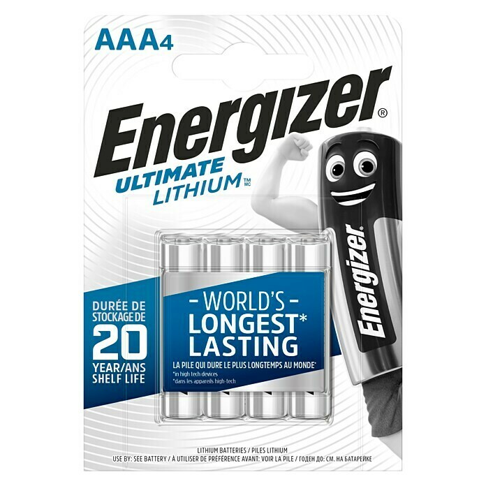 Energizer Batterie Ultimate Lithium (Micro AAA, 1,5 V, 4 Stk.)