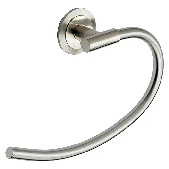 Bath Stage B-Focus Inox Toallero de anilla - Tipo de montaje: Pegado - Anilla toallero plateada de pared para baño o aseo de invitados. Ideal para toallas de mano y toallitas.