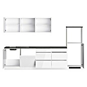 Held Möbel Küchenleerblock Treviso Typ 1 (Breite: 300 cm, Weiß, Dekor Arbeitsplatte: Betonoptik, Ohne Elektrogeräte, Für Side-by-Side Kühlschrank) | BAUHAUS