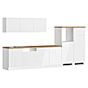 Held Möbel Küchenleerblock Treviso (Breite: 360 cm, Weiß, Dekor Arbeitsplatte: Holzoptik, Ohne Elektrogeräte, Für Einbaukühlschrank) | BAUHAUS