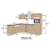 Held Möbel Winkelküche Barolo Typ 8 (B x T: 270 x 210 cm, Wotaneiche, Wotaneiche, Ohne Elektrogeräte) | BAUHAUS