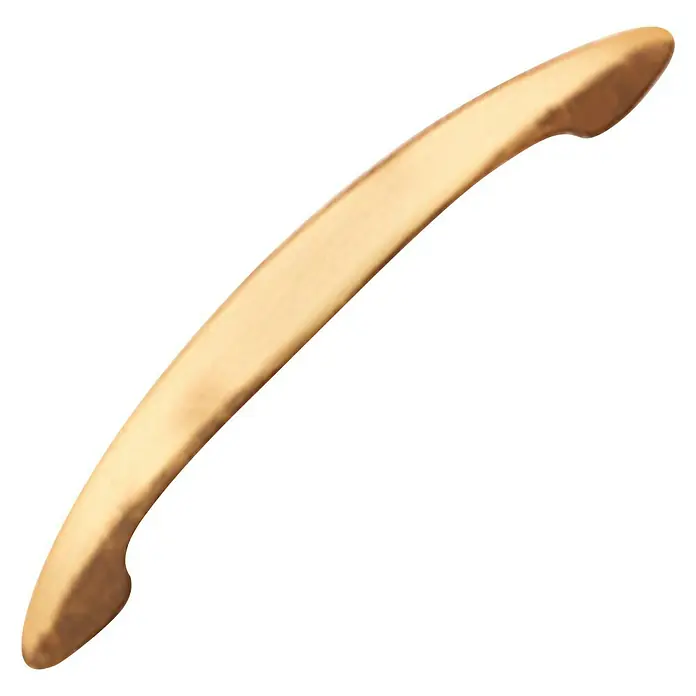 Nesu Tirador para muebles 50615 - L x An x Al: 12,6 x 1,5 x 2,3 cm, Acero - Tirador dorado arqueado para muebles, ideal para cajones o armarios. Diseño elegante para realzar muebles.