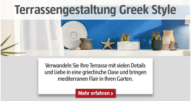 Terrassengestaltung Greek Style