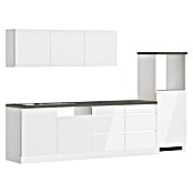 Held Möbel Küchenleerblock Treviso Typ 1 (Breite: 300 cm, Weiß, Dekor Arbeitsplatte: Betonoptik, Ohne Elektrogeräte, Für Side-by-Side Kühlschrank) | BAUHAUS