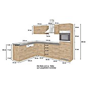 Held Möbel Winkelküche Barolo Typ 8 (B x T: 270 x 210 cm, Weiß, Wotaneiche, Ohne Elektrogeräte) | BAUHAUS