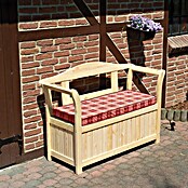 Promadino Gartenbank mit Kissenbox (B x T x H: 130 x 51 x 93 cm, Kiefer, Natur) | BAUHAUS