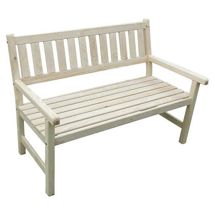 Promadino Gartenbank Johanna (B x T x H: 125 x 71 x 88,5 cm, Kiefer, Natur) | BAUHAUS