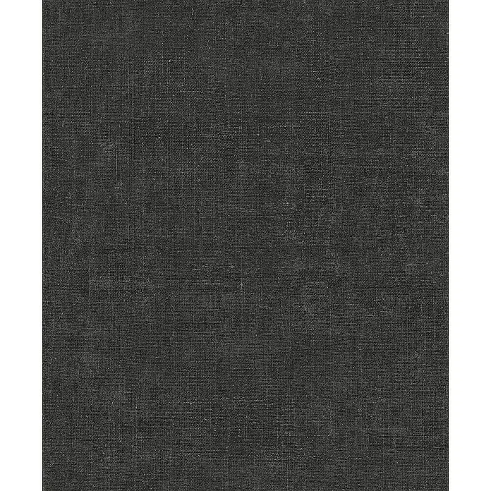 Marburg Struktura Vliestapete Struktur - Anthrazit, Uni, 10,05 x 0,53 m - Elegante schwarze Stofftextur für hochwertige Hintergründe und Designs. Fein gewebte Oberfläche mit subtilen Details für stilvolle Projekte.