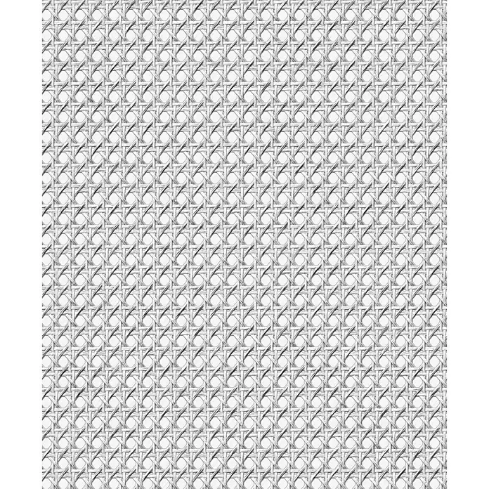 Marburg Struktura Vliestapete Holzgeflecht - Weiß/Grau, Holzoptik, 10,05 x 0,53 m - Feines Rattan-Geflecht-Muster für Möbel, Textilien und Dekorationszwecke, ideal für stilvolle und natürliche Designs.