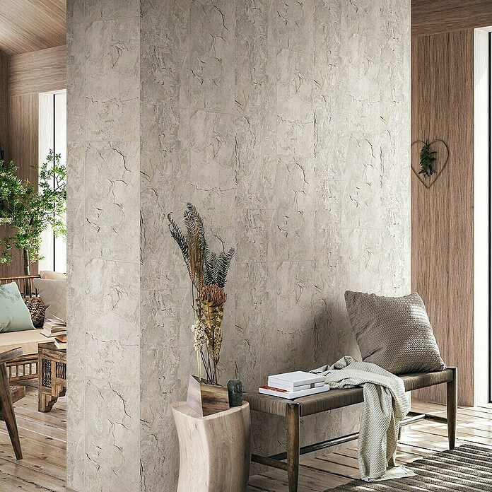 Marburg Struktura Vliestapete (Grau, Fliesenoptik, 10,05 x 0,53 m) | BAUHAUS