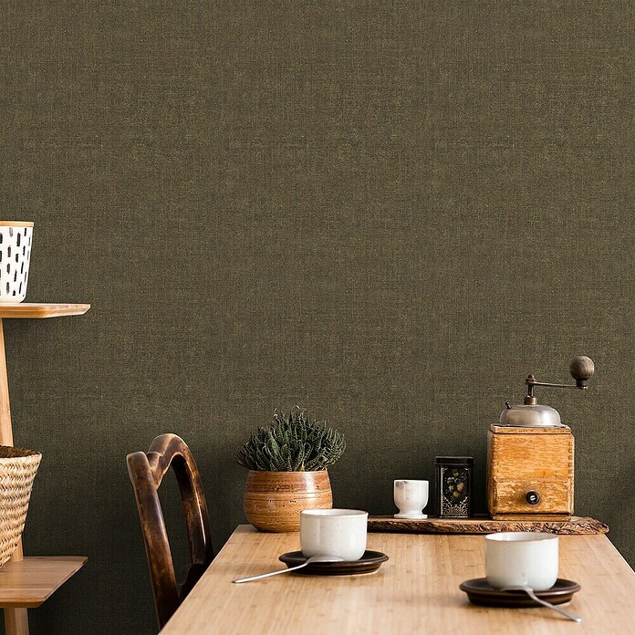Marburg Struktura Vliestapete Struktur (Braun, Uni, 10,05 x 0,53 m) | BAUHAUS