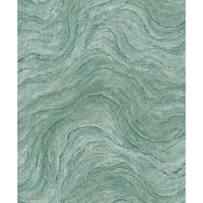 Marburg Struktura Vliestapete Marmoroptik - Grün, Steinoptik, 10,05 x 0,53 m - Elegante Tapete mit gewelltem Marmormuster in sanften Grün- und Grautönen, die jedem Raum eine ruhige und stilvolle Atmosphäre verleiht.