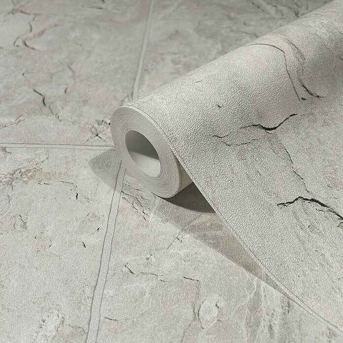 Marburg Struktura Vliestapete (Grau, Fliesenoptik, 10,05 x 0,53 m) | BAUHAUS