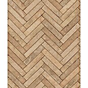 Marburg Struktura Vliestapete Fischgrät (Beige, Steinoptik, 10,05 x 0,53 m) | BAUHAUS