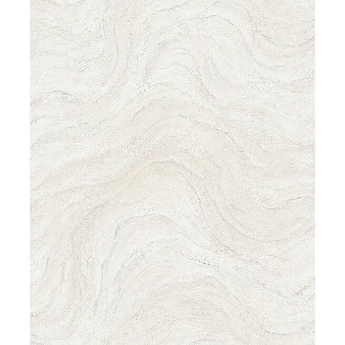Marburg Struktura Vliestapete Marmoroptik - Grau/Rosa, Steinoptik, 10,05 x 0,53 m - Elegante weiße Marmorplatte mit zarten, geschwungenen Linien, ideal für stilvolle Innenräume und Designprojekte.