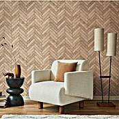 Marburg Struktura Vliestapete Fischgrät (Beige, Steinoptik, 10,05 x 0,53 m) | BAUHAUS