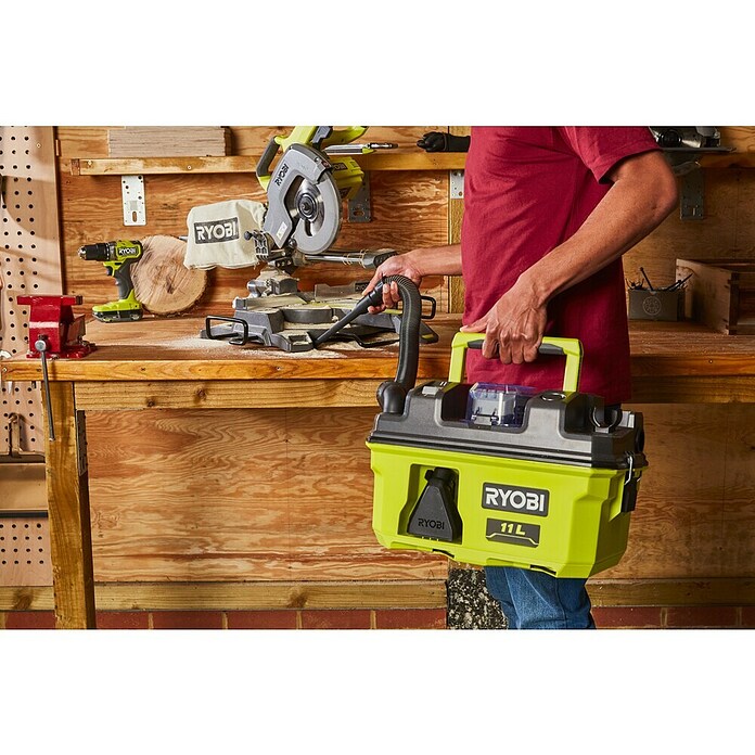 Ryobi ONE+ Akku-Nass-Trockensauger RV1811-0 (18 V, Ohne Akku, Behältervolumen: 12 l) | BAUHAUS