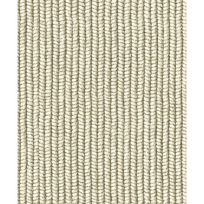 Marburg Struktura Vliestapete Holzgeflecht Textiloptik (Beige/Grau, Holzoptik, 10,05 x 0,53 m)