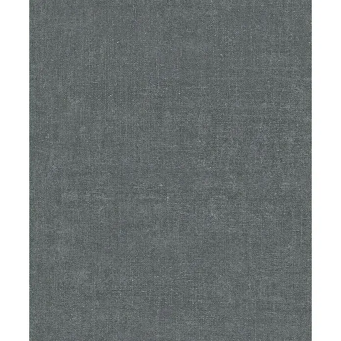 Marburg Struktura Vliestapete Struktur - Dunkelgrau, Uni, 10,05 x 0,53 m - Grauer Leinwandstoff mit feiner Textur. Perfekt für Hintergründe, Textildesign und grafische Projekte.