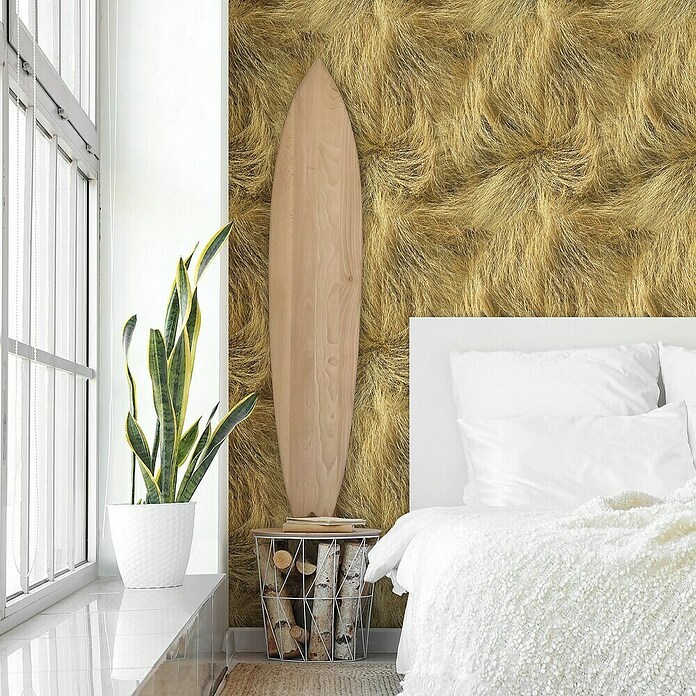 Marburg Struktura Vliestapete Dünengras (Beige/Braun, Floral, 10,05 x 0,53 m) | BAUHAUS