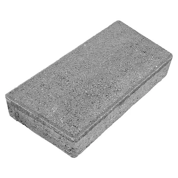 Diephaus Mähstein Flex - 24 x 12 x 4 cm, Grau, Beton - Rechteckiger grauer Betonpflasterstein.
