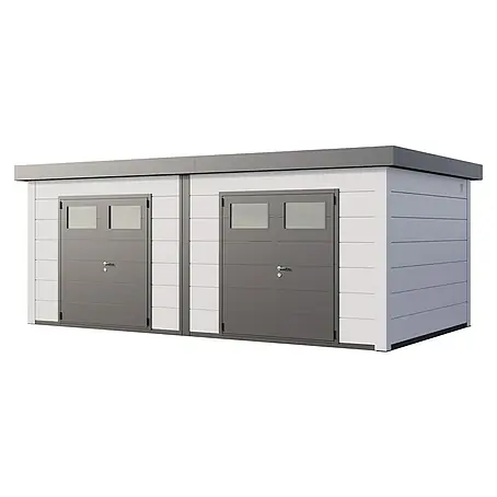 Telluria  Gerätehaus Duo 3336+ inkl. Elektro-Set