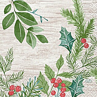 Duni Serviette (20 Stk., 33 x 33 cm, Winter Greenery)