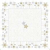 Duni Tischdecke Mitteldecke (84 x 84 cm, Snowstars, Weiß) | BAUHAUS