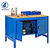 Simonrack Simonwork Banco de trabajo BT0 Locker Mobile con panel 40 cm (L x An: 76 x 120 cm, Altura de trabajo: 95 cm, Carga soportada: 120 kg, Azul) | BAUHAUS