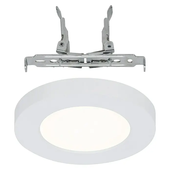 Paulmann LED-Einbauleuchte Cover-it - 6,5 W, Weiß, Durchmesser: 116 mm - Downlight mit Montagewinkel zur einfachen Installation. Das runde LED-Panel sorgt für eine gleichmäßige Ausleuchtung.