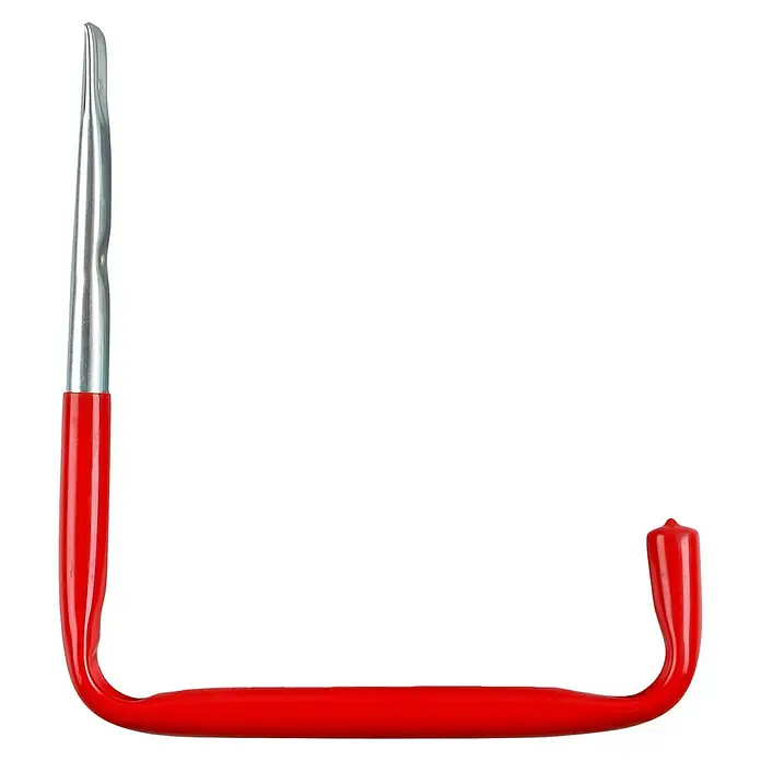Stabilit Wandhaken - 25 x 2,2 x 30,2 cm, Belastbarkeit: 15 kg, Durchmesser: 12 mm - Roter Fahrradwandhaken für eine platzsparende und sichere Fahrradaufbewahrung in Garage oder Keller.