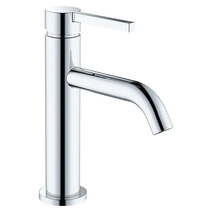 RAK Ceramics Feeling Waschtischarmatur - Chrom, Glänzend, Verchromt - Ein moderner, glänzender Chrom-Wasserhahn mit einem schlanken Design, ideal für jedes Badezimmer, sticht hervor. Dieser Wasserhahn vereint Stil und Funktionalität.