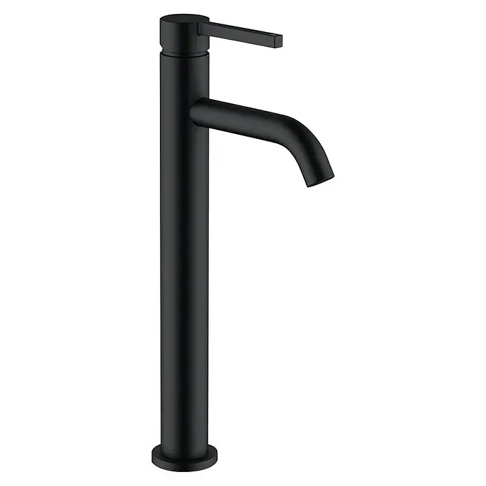RAK Ceramics Feeling Waschtischarmatur - Schwarz, Matt, Höhe: 33,5 cm - Schwarzer, schlanker Waschtischarmatur mit modernem Design. Die Armatur besticht durch ihre elegante Form und die matte Oberfläche.