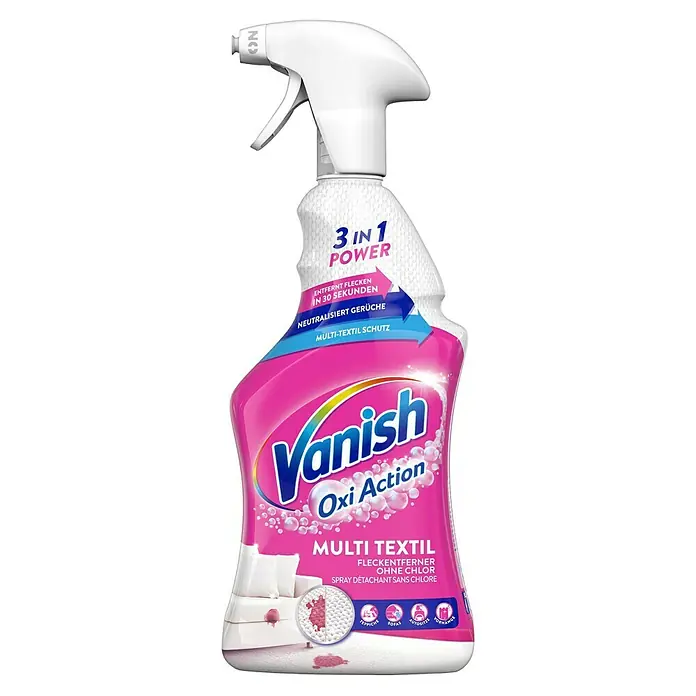 Vanish Gold Textilreiniger Multi - 660 ml, Sprühflasche - Vanish Oxi Action Multi Textil Spray zur Fleckenentfernung und Geruchsneutralisierung für verschiedene Textilien.